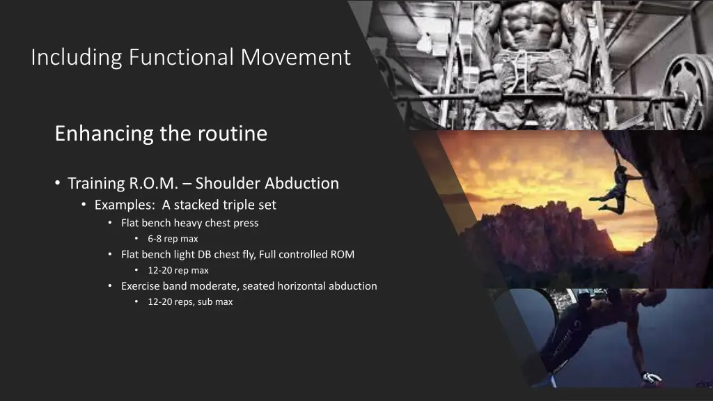 including functional movement