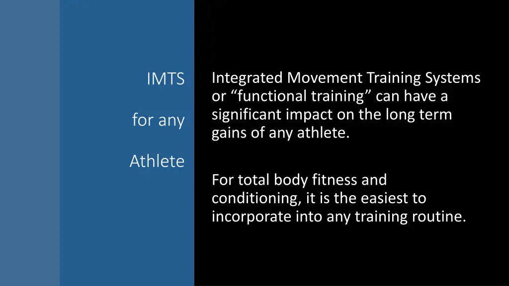 integrated movement training systems
