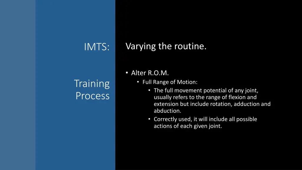 varying the routine 3