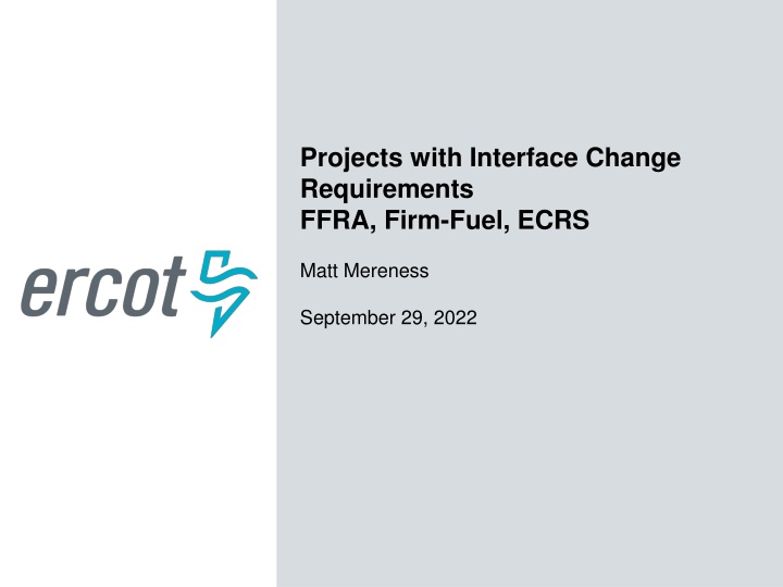 projects with interface change requirements ffra