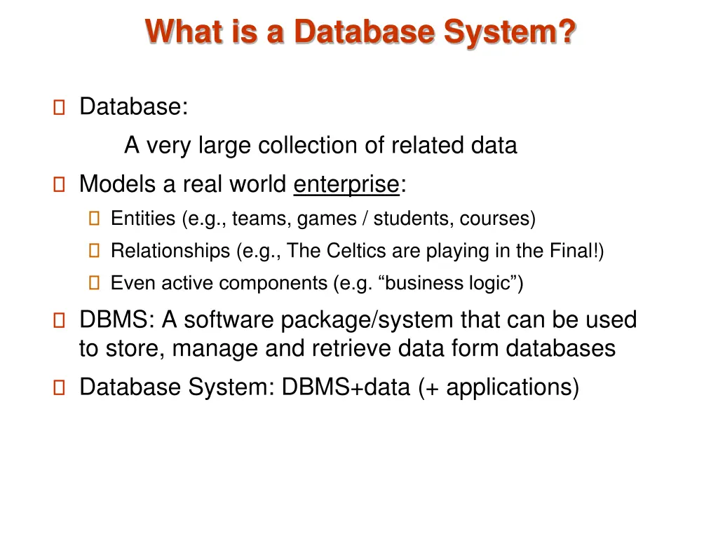 what is a database system