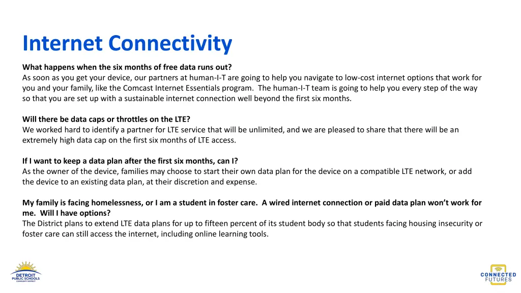 internet connectivity