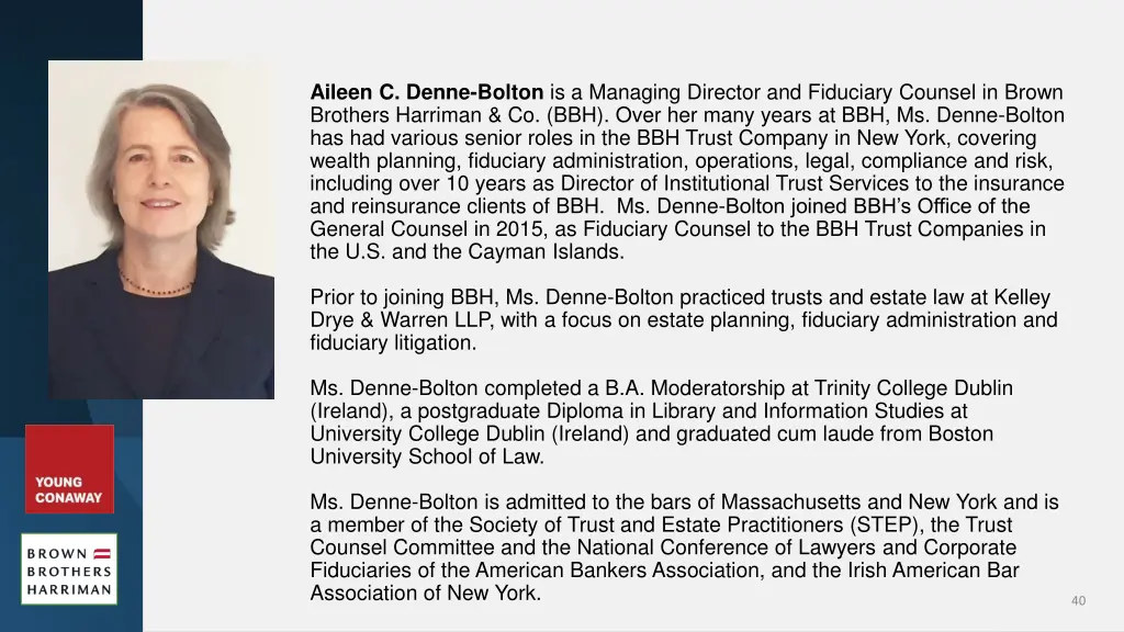 aileen c denne bolton is a managing director