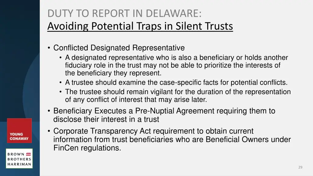 duty to report in delaware avoiding potential 2