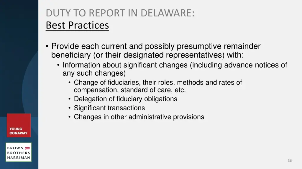 duty to report in delaware best practices 1