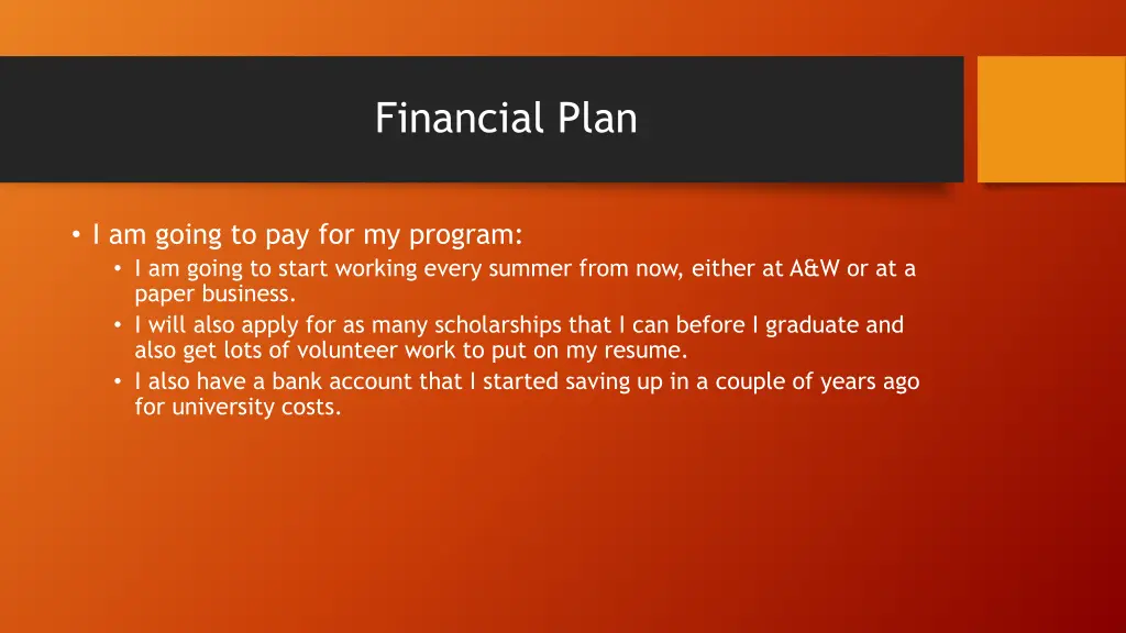 financial plan