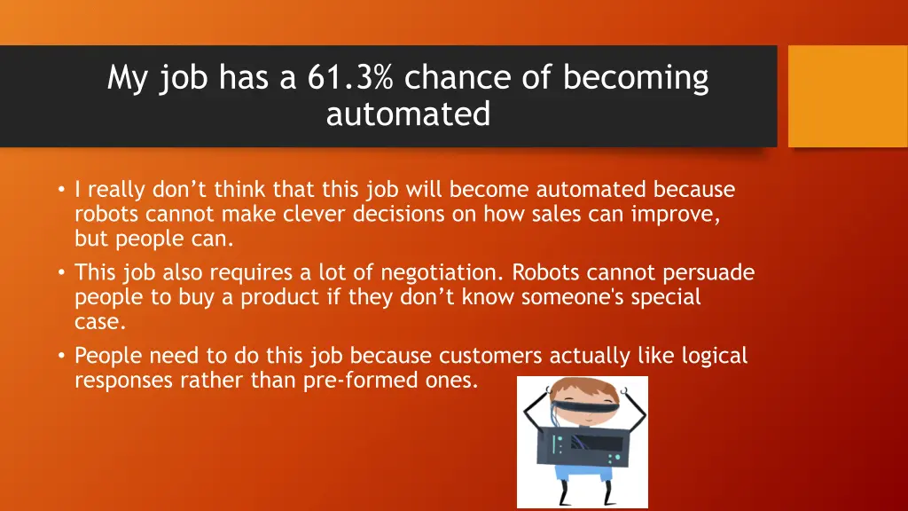my job has a 61 3 chance of becoming automated