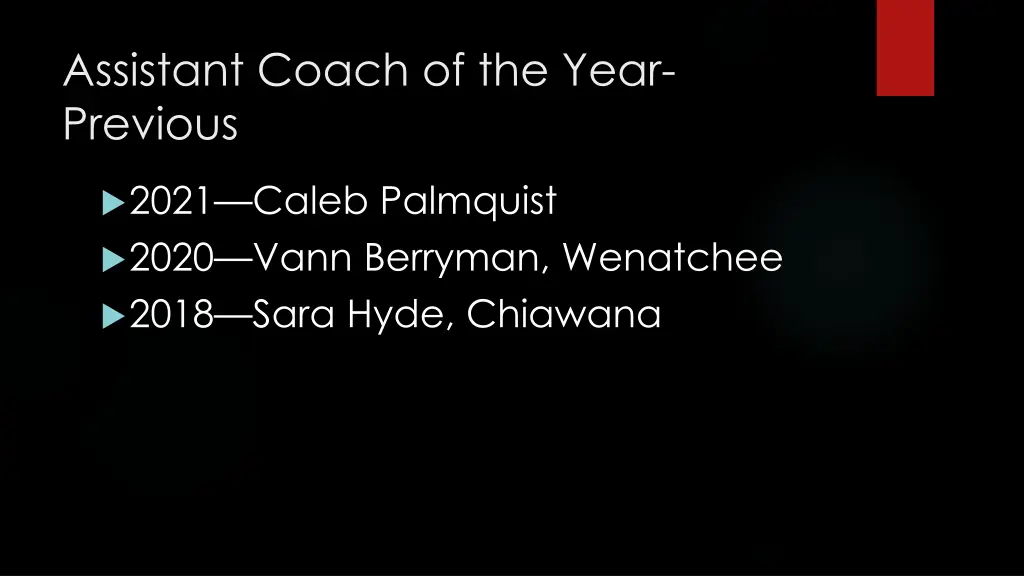 assistant coach of the year previous