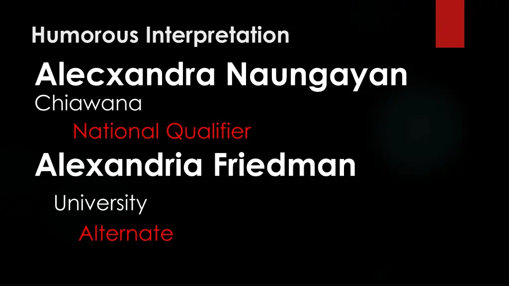 humorous interpretation alecxandra naungayan