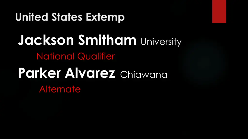 united states extemp
