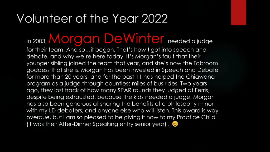 volunteer of the year 2022