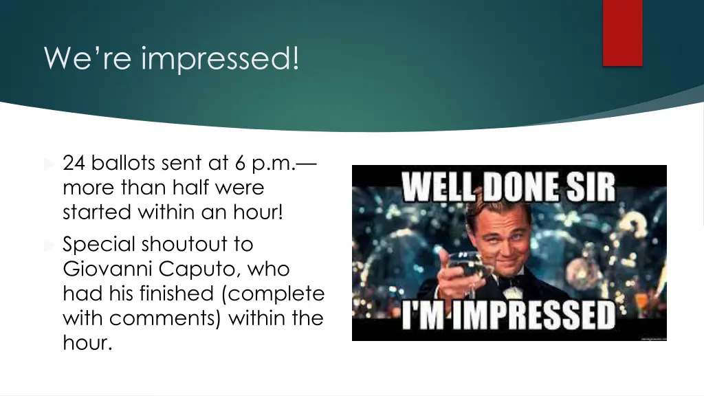 we re impressed