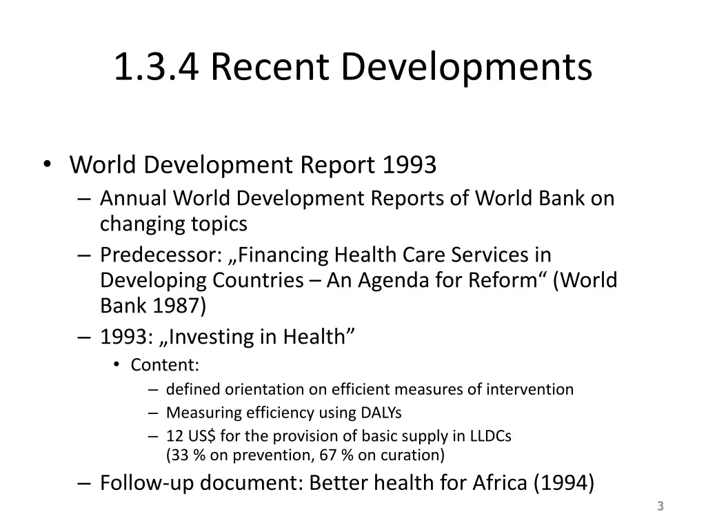 1 3 4 recent developments