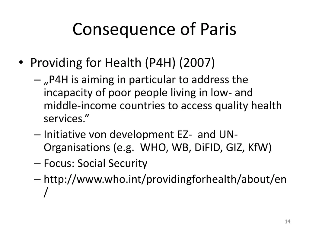 consequence of paris