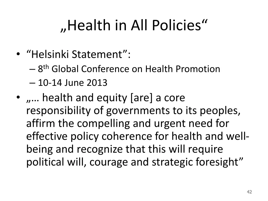 health in all policies