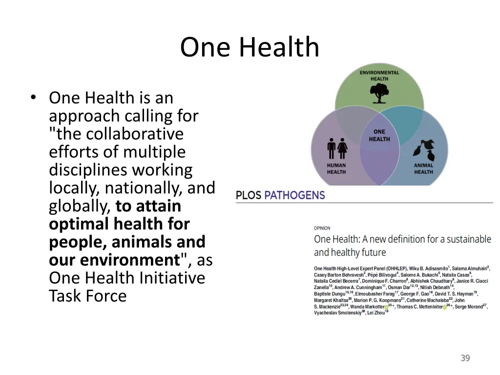 one health