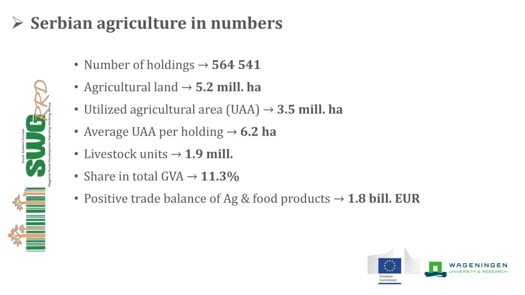 serbian agriculture in numbers