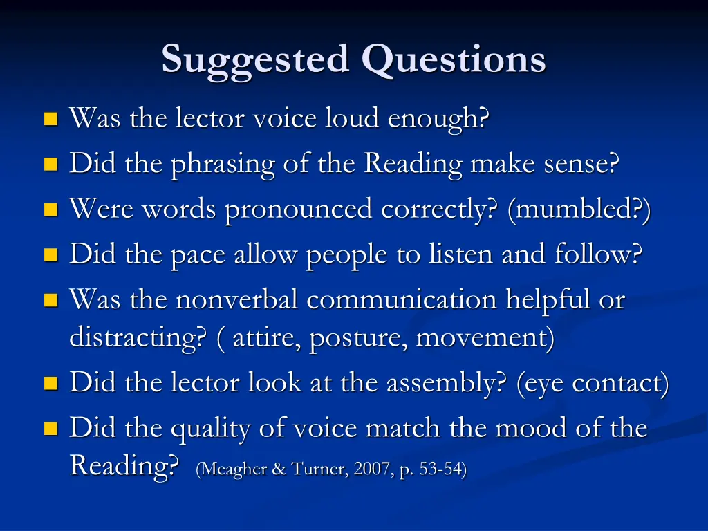 suggested questions