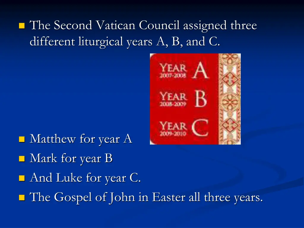 the second vatican council assigned three