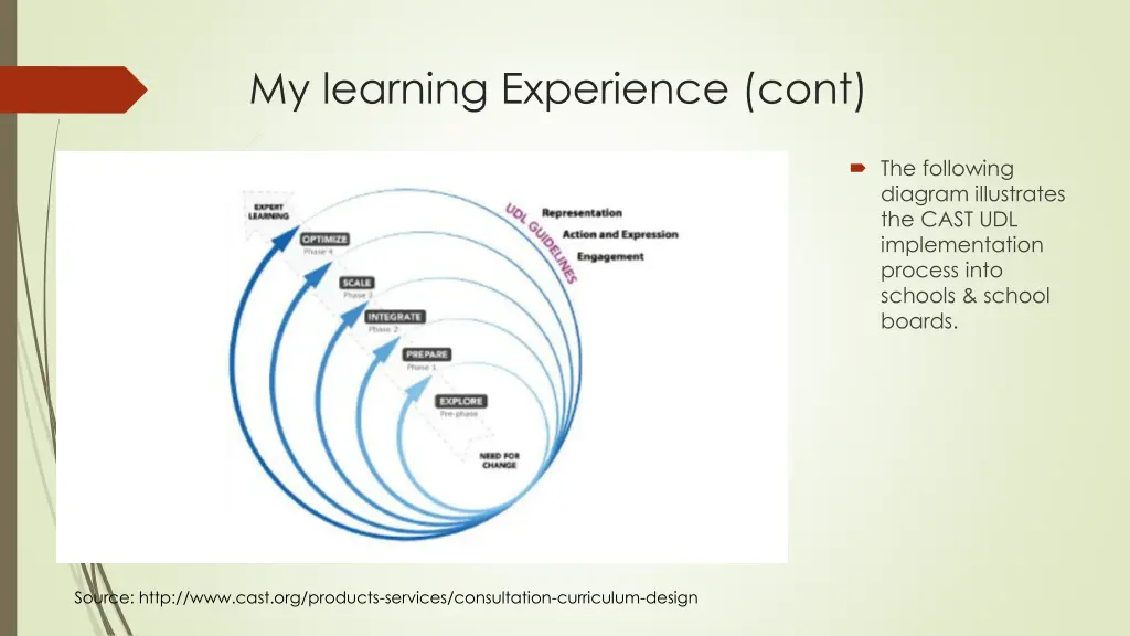 my learning experience cont