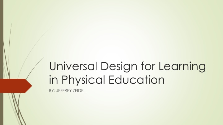 universal design for learning in physical
