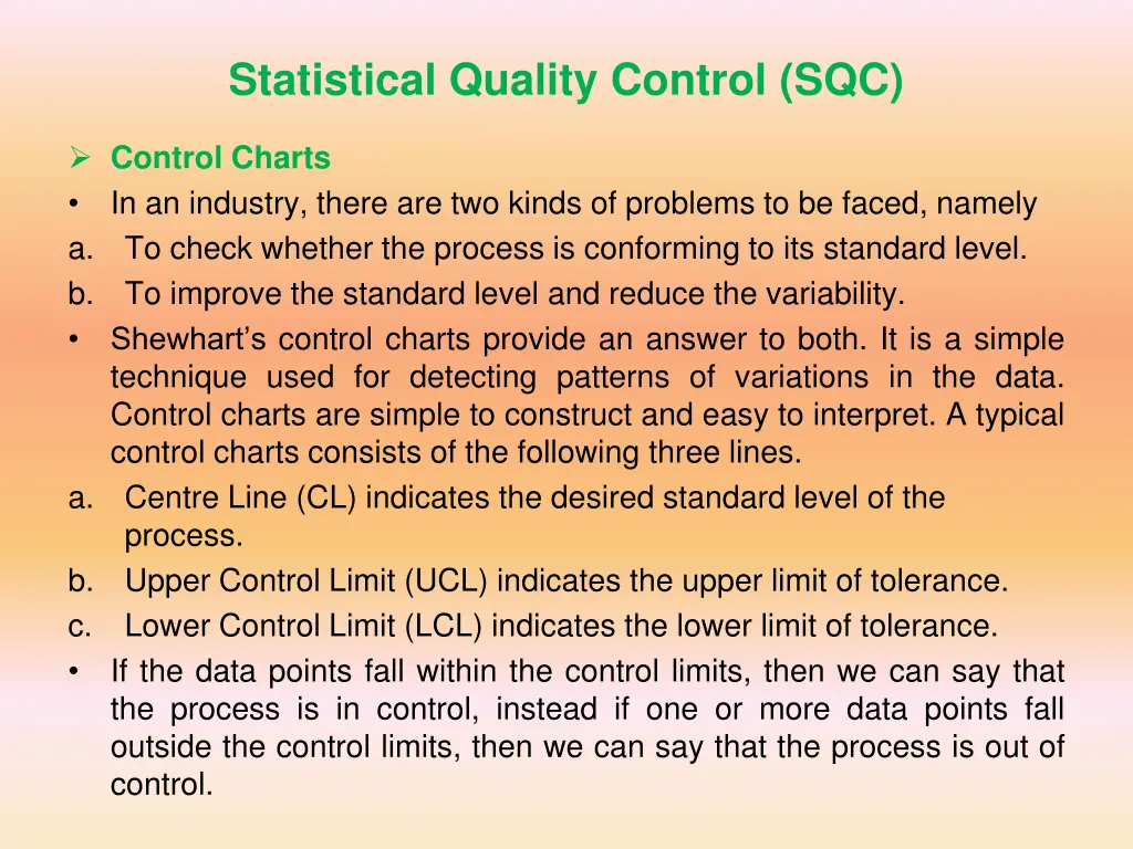statistical quality control sqc