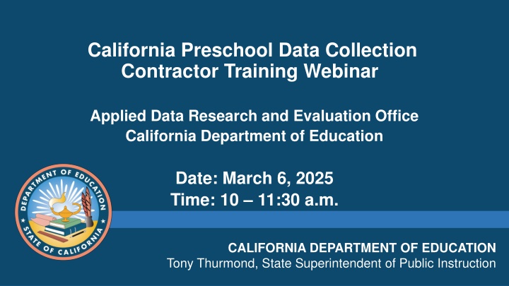 california preschool data collection contractor