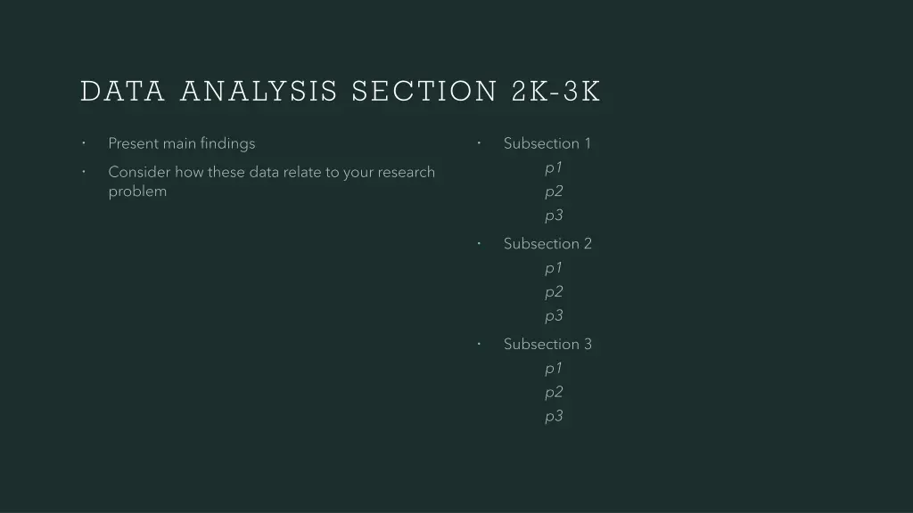 data analysis section 2k 3k