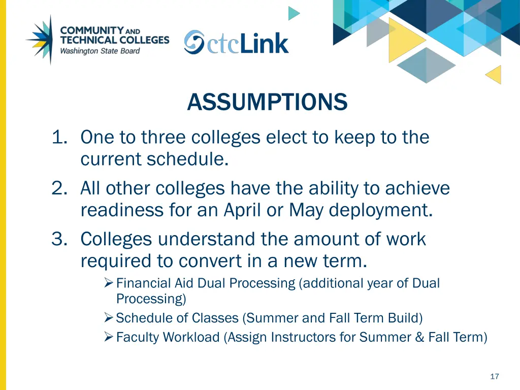assumptions