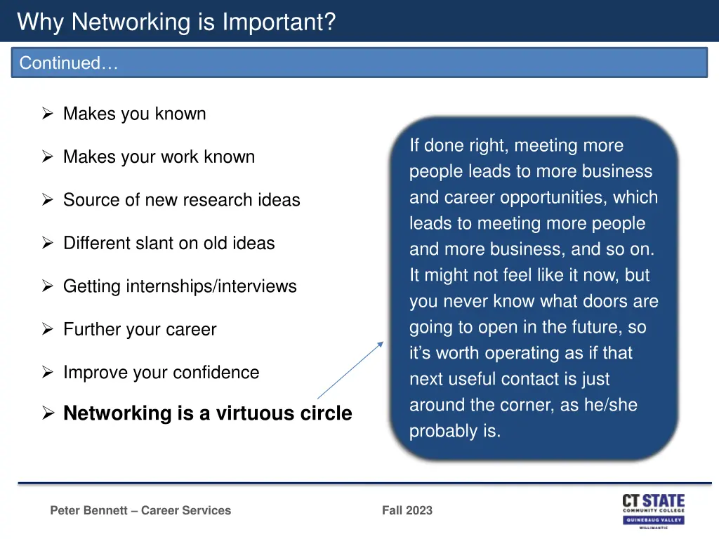 why networking is important 1