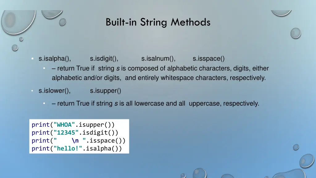 built in string methods 1