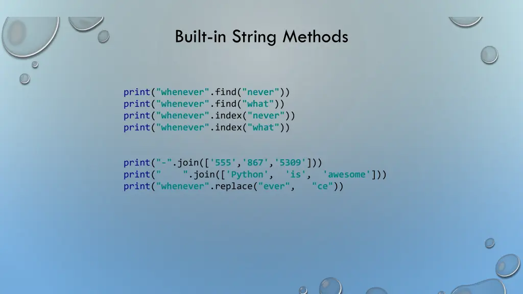 built in string methods 4