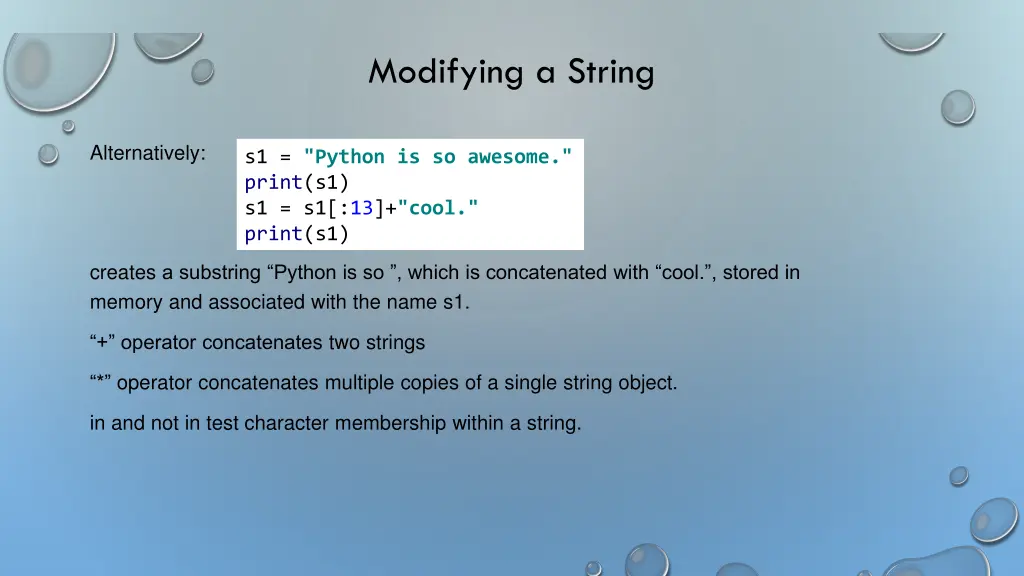 modifying a string 1