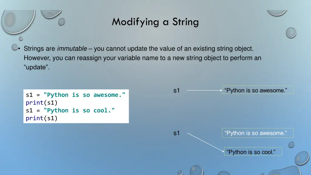 modifying a string