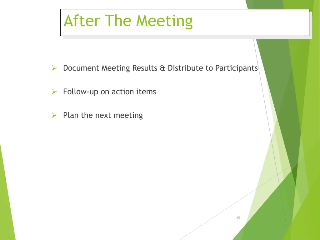 after the meeting