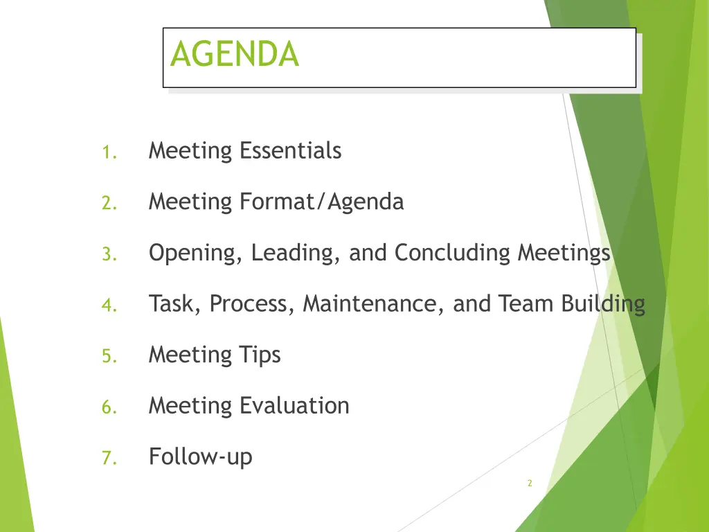 agenda