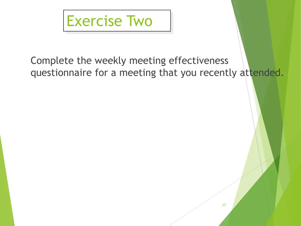 exercise two