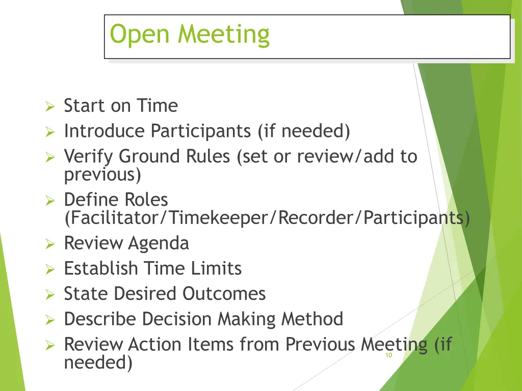 open meeting