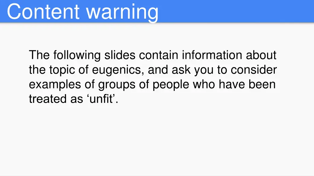 content warning