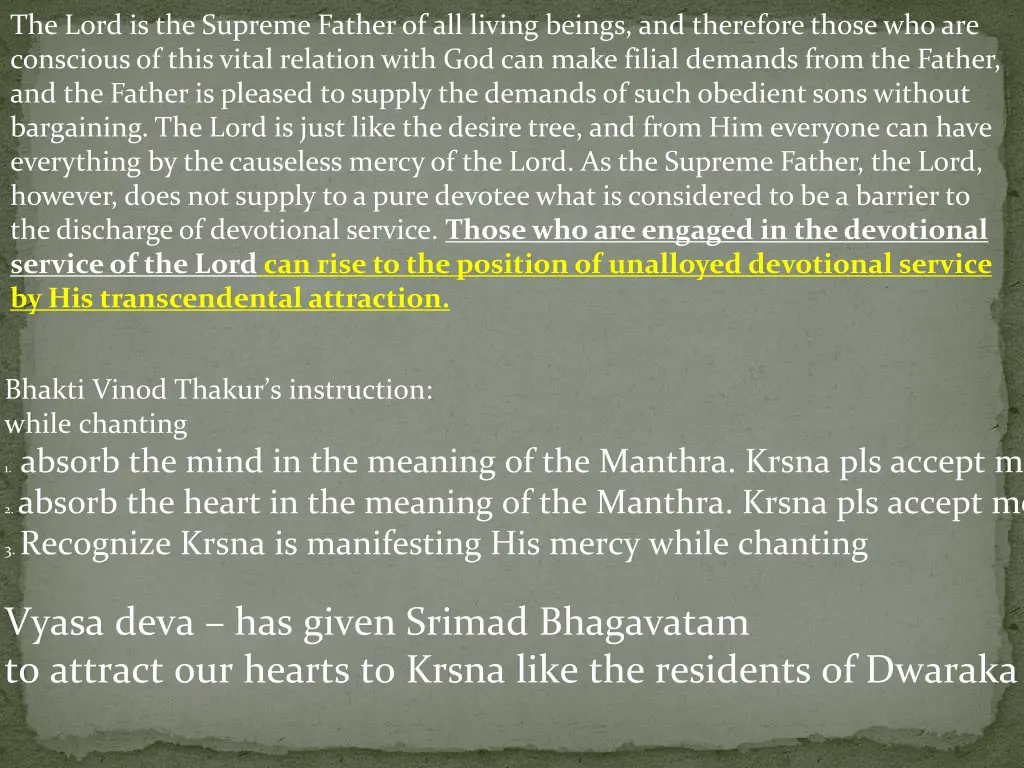 the lord is the supreme father of all living