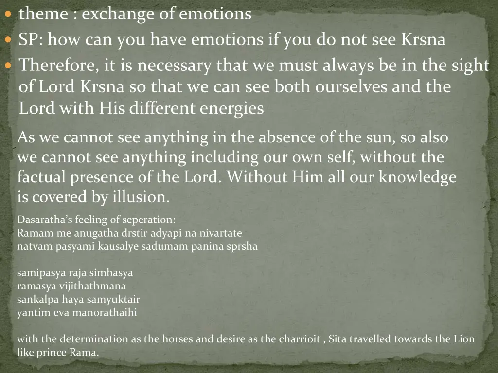 theme exchange of emotions