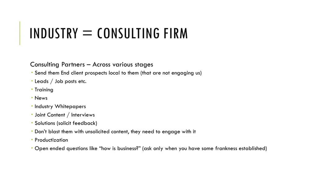 industry consulting firm