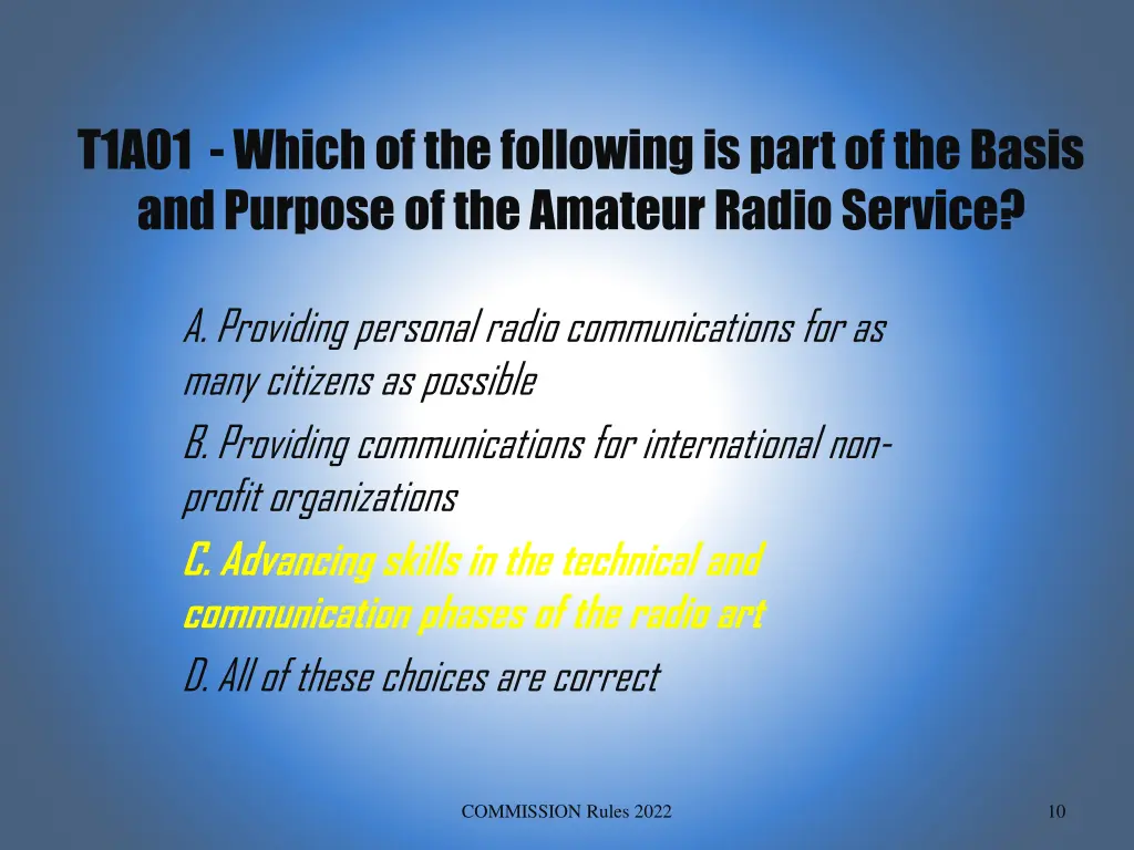 t1a01 which of the following is part of the basis 1
