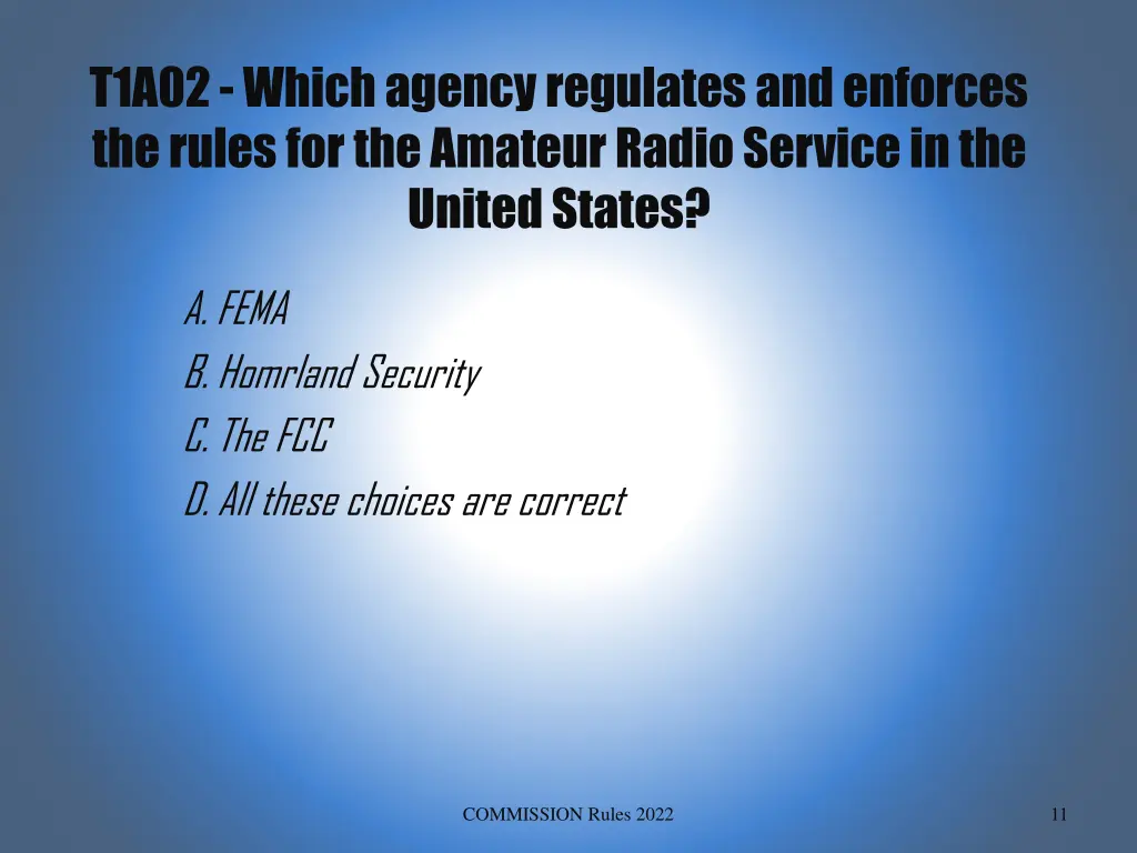 t1a02 which agency regulates and enforces