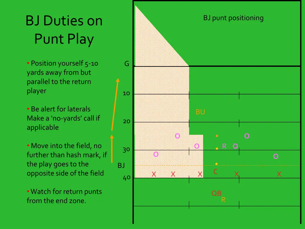 bj duties on punt play