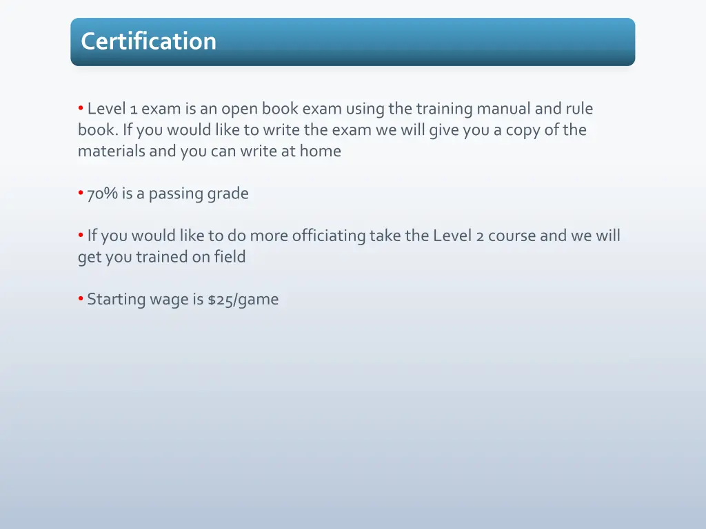 certification