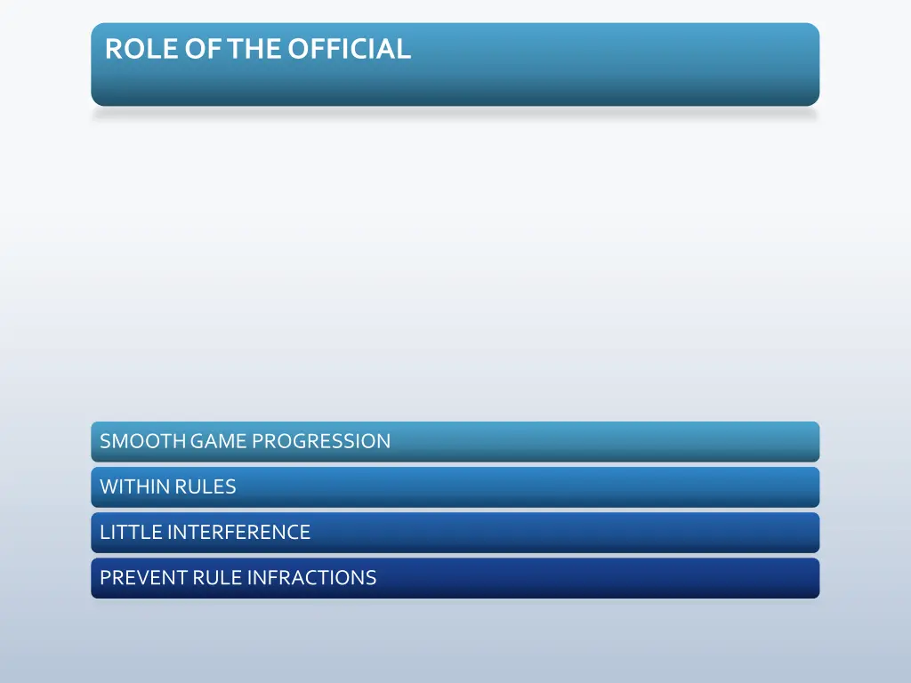 role of the official