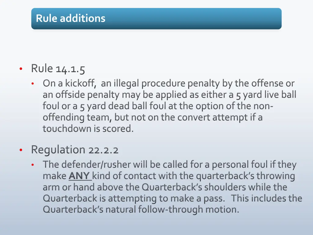 rule additions