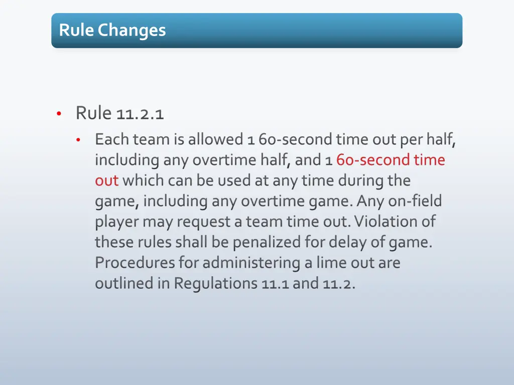 rule changes 2