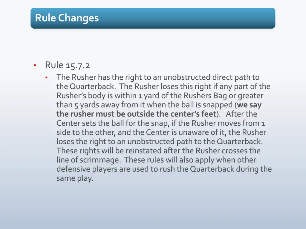 rule changes 3